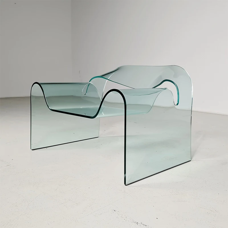 

Creative transparent resin acrylic ghost chair villa model house sales office Internet celebrity special-shaped M chair