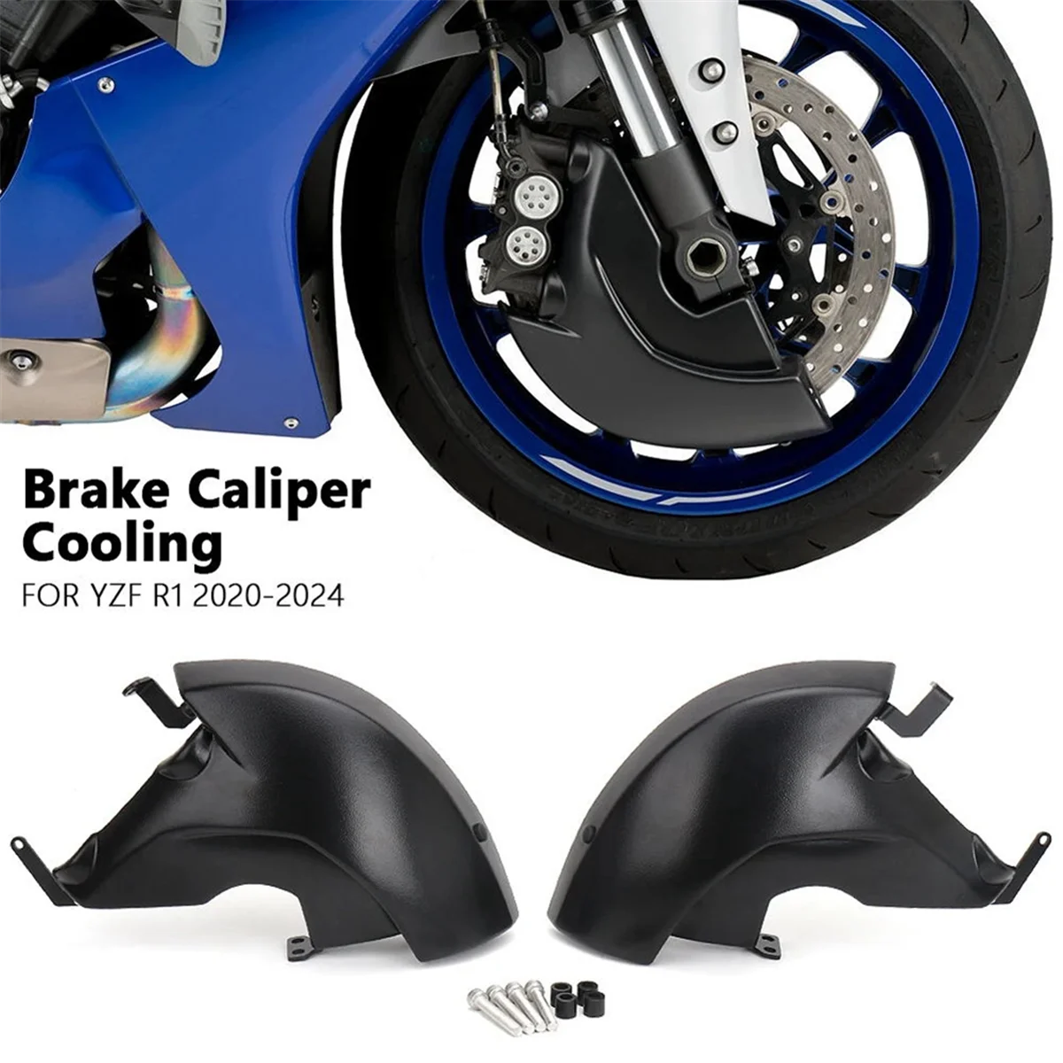 

Motorcycle Accessories Brake Caliper Air Cooling Guard for Yamaha YZF R1 YZF-R1 2020 2021 2022 2023 2024JAS