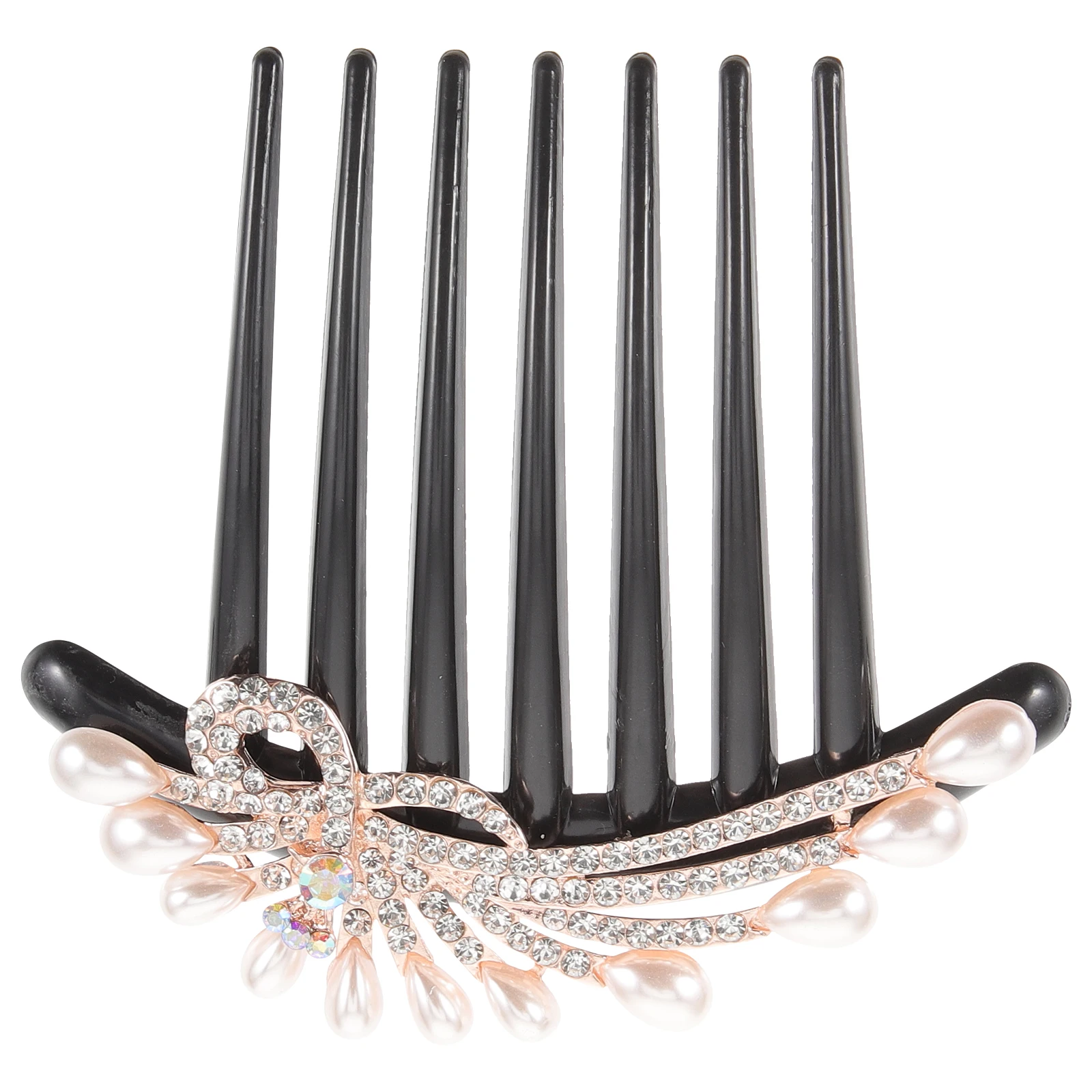 

Pearl Rhinestone Clips For Hair Rhinestone Combs for Women Party Prom Accessories Metal Hair Side Combs Hairpin