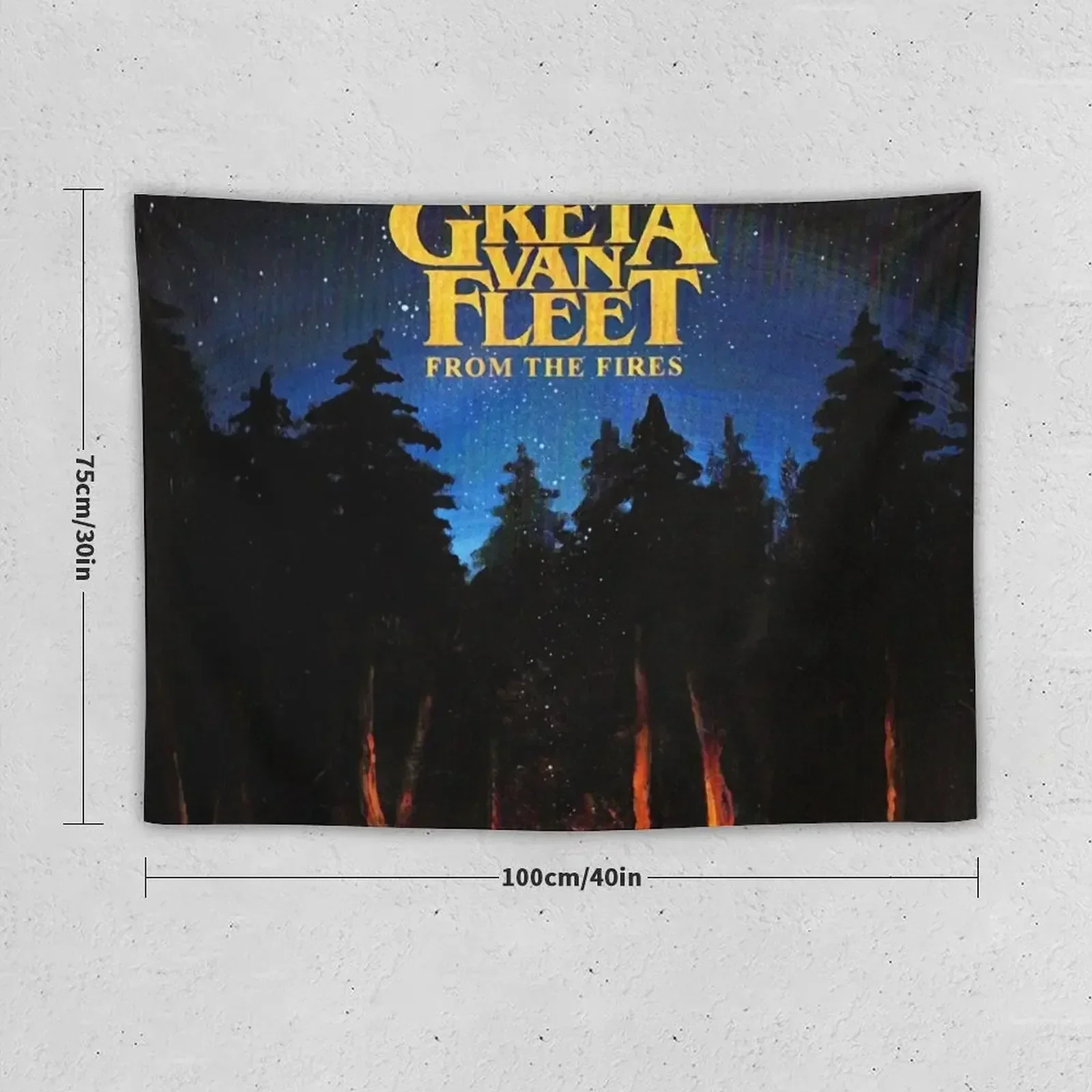 Greta Van Fleet Fraternal Fire Tapestry Tapete For The Wall Home Decorations Tapestry