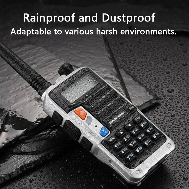 Baofeng UV-5R + PLUS 10W Walkie Talkie VHF UHF Tri Power Long Range High Power USB ชาร์จ DTMF สําหรับอัพเกรด UV-5R Ham Two Way วิทยุ