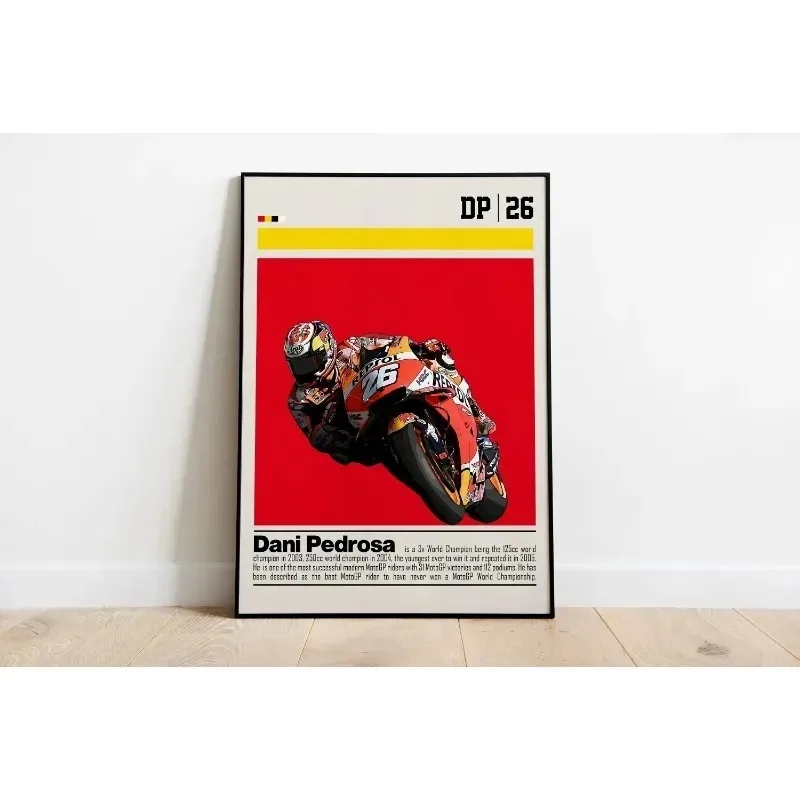 Modern Motorcycle Racing Sports Celebrity Wall Art for MotoGP Fans Canvas Painting Poster Decor for Bedroom Living Room Office