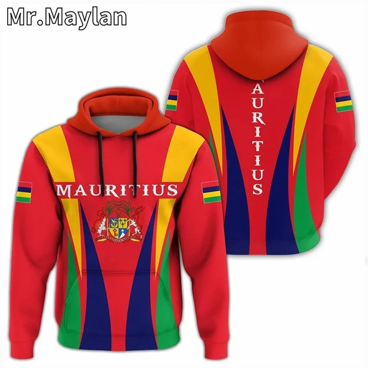 AFRICAN HOODIE Country MAURITIUS Flag 3D Printed Unisex Hoodies Men/Women Streetwear Zip Pullover Casual Jacket Tracksuits YH-33