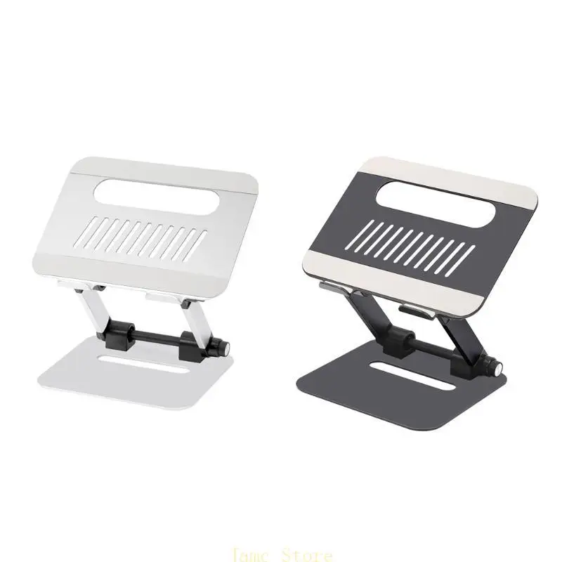 LX0B Boneruy Foldable Adjustable Laptop Extension Rack Cooling Holder Notebook Pad Bracket Riser Cooler