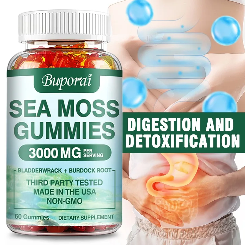 

Sea Moss Gummies - Supports Thyroid Health, Anti-aging, Antioxidant, Improve Immunity, Detox, Beauty Health