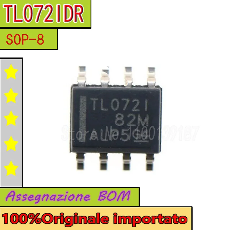 50pcslot  TL072IDR TL072I TL0721 SOP-8 industrial level operational amplifier