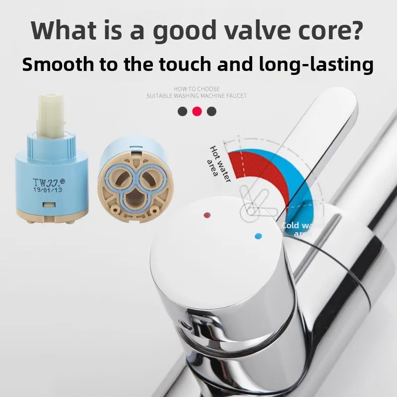 1pcsCeramic Disc Cartridge Mixer Faucet Thermostatic Cartridge Faucet Disc Valve Pp Plastic Ceramic Cartridges for Mixer 35/40Mm