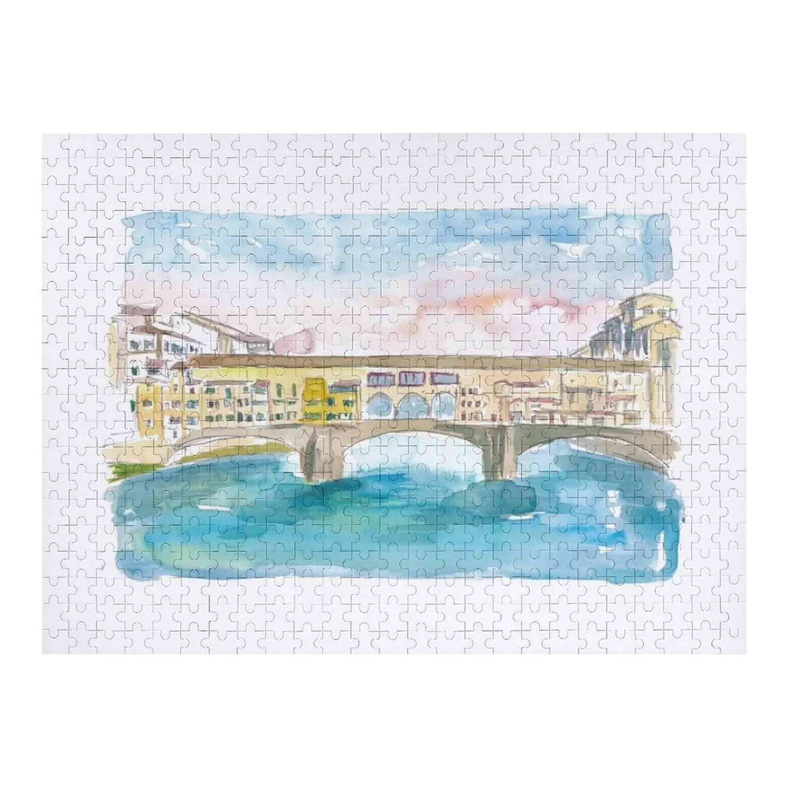 

Флоренция Тоскана Ponte Vecchio At Sunset Jigsaw Puzzle Works Of Art Детская головоломка