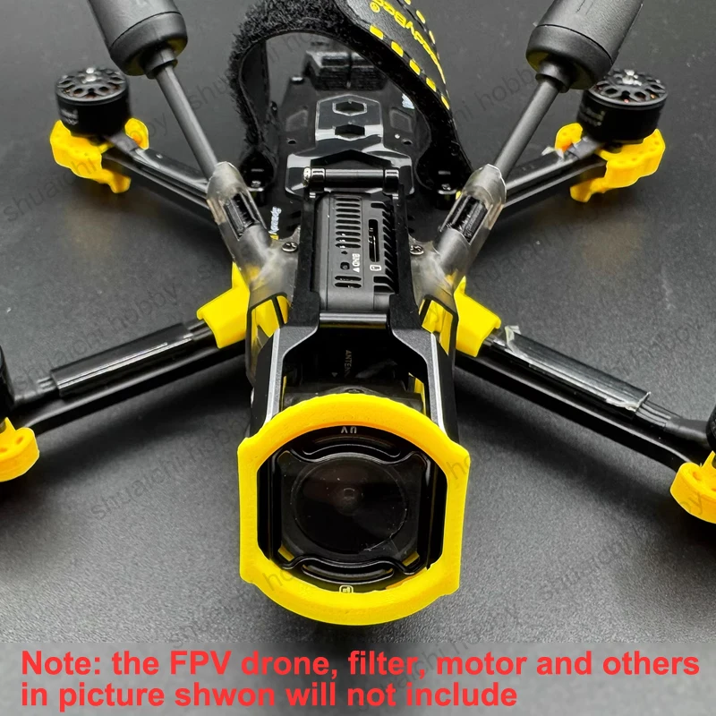 3PCS DJI O4 에어 유닛 프로 렌즈 필터 보호 링 TPU 3D 프린팅 가드 커버 (FPV 레이싱 드론 CNC 노즈 DIY 액세서리)