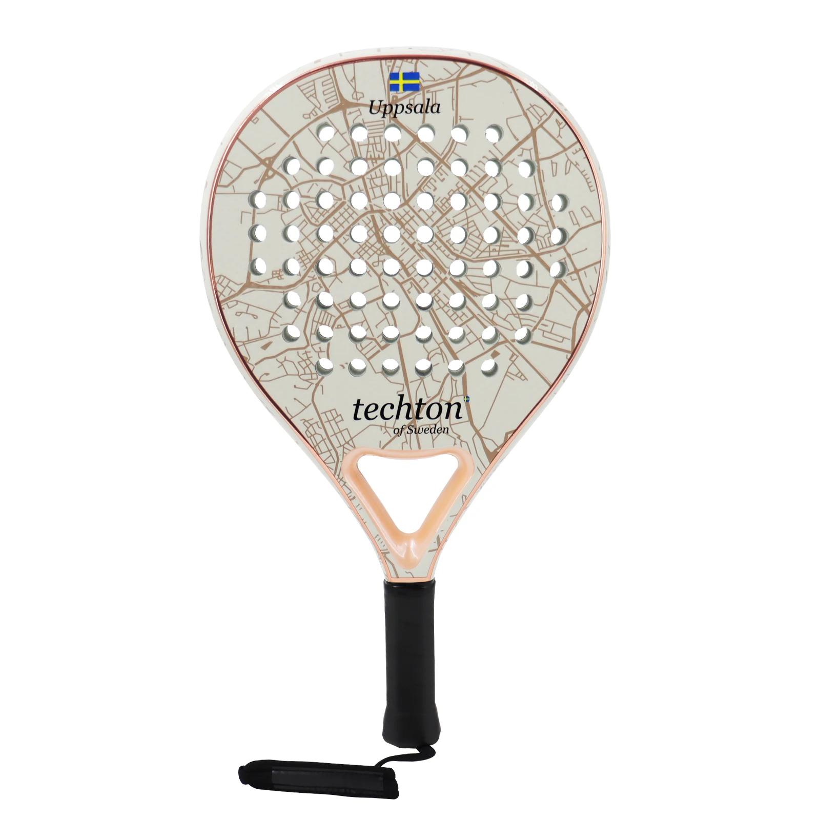 Padel Racket 3K/12K Carbon Fiber with Foam Core Round Shape 3D Hexgon with Cover Bag Performance Paddle