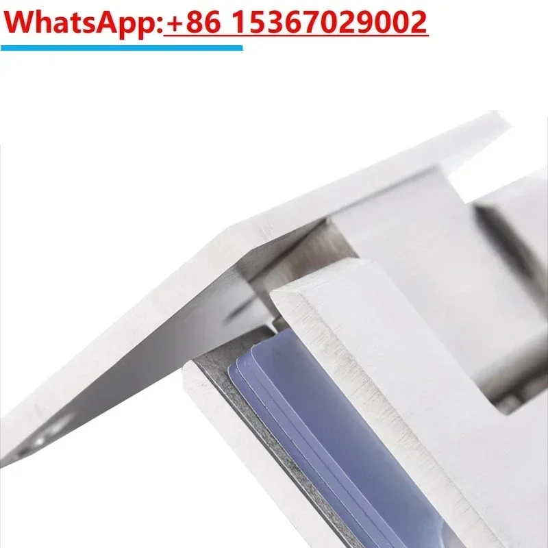 Glass Door Bathrooms Stainless Steel 304 Wall Mount Glass Fixing Clip Shower Nickel Brush Door Hinge  (90 Degrees is open)