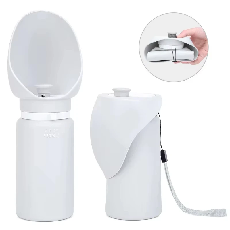 Stylish Small Portable Silicone Dog & Cat Water Bottle Outdoor Travel Auto-Charge Feature Plastic Pet Bottle for Dog Use
