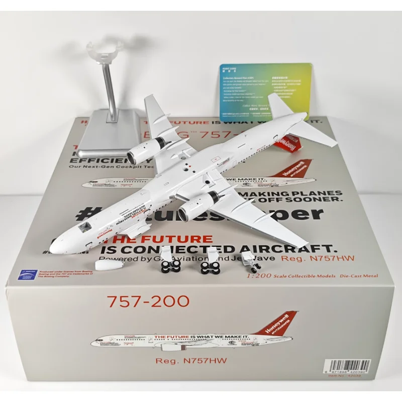 Modelli NG Diecast in scala 1/200 Honeywell B757-200 N757HW Collezione di modelli di aerei in lega Ornamento decorativo