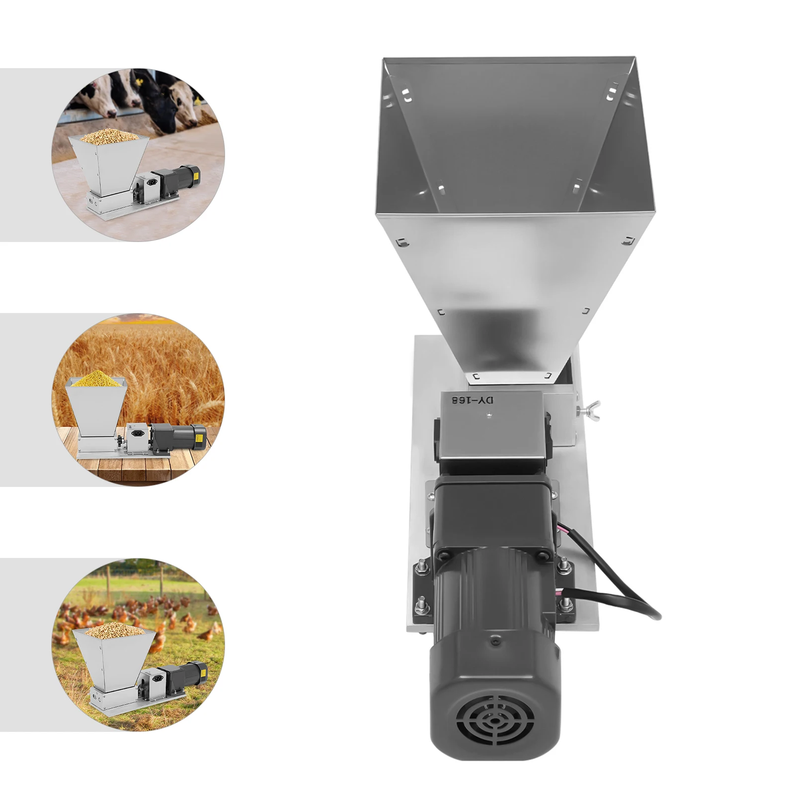 

110V Electric Grain Grinder 60W Motor Large Capacity Hopper (4.23QT)