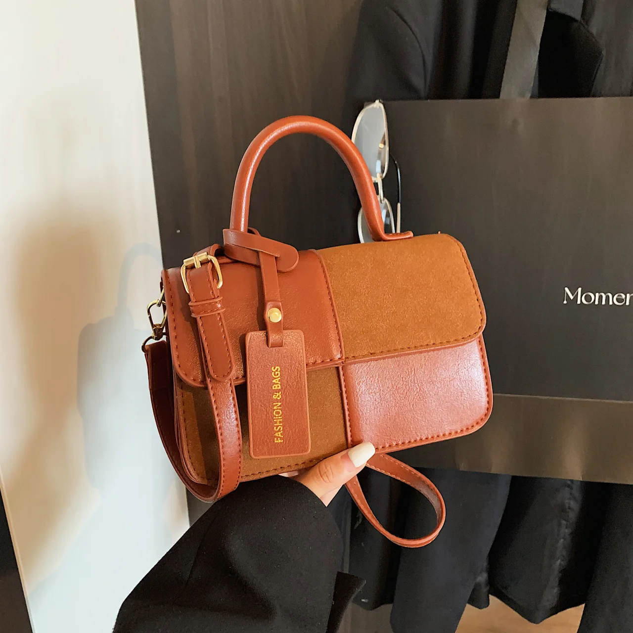 

Осенне-зимняя квадратная сумка, роскошный кошелек на плечо для женщин, текстурированная сумка-тоут с верхней ручкой, универсальная сумка через плечо, минималистичная сумка ​