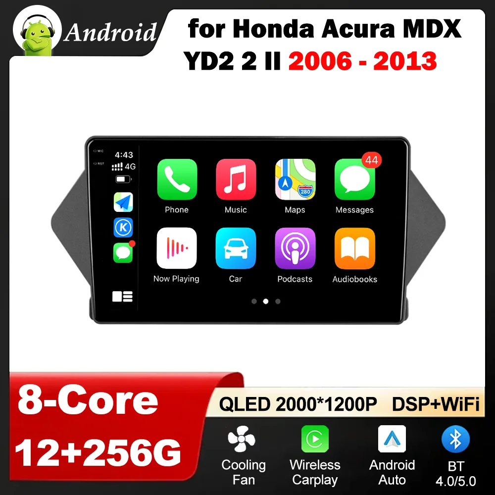 

Android OS for Honda Acura MDX YD2 2 II 2006 - 2013 Multimedia Car GPS Stereo Radio No 2Din DVD 4G Auto Player Screen Navigation