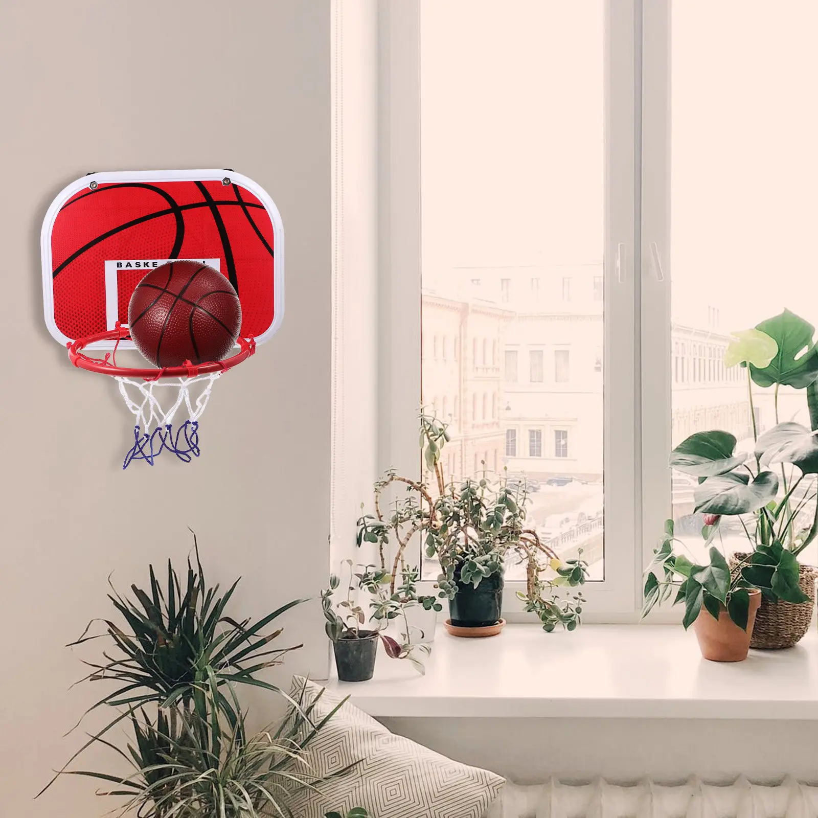 Kids Basketball Rack – Portable Indoor Basketball Hoop with Installation Tools, Safe & Eco-Friendly for Children - view 3