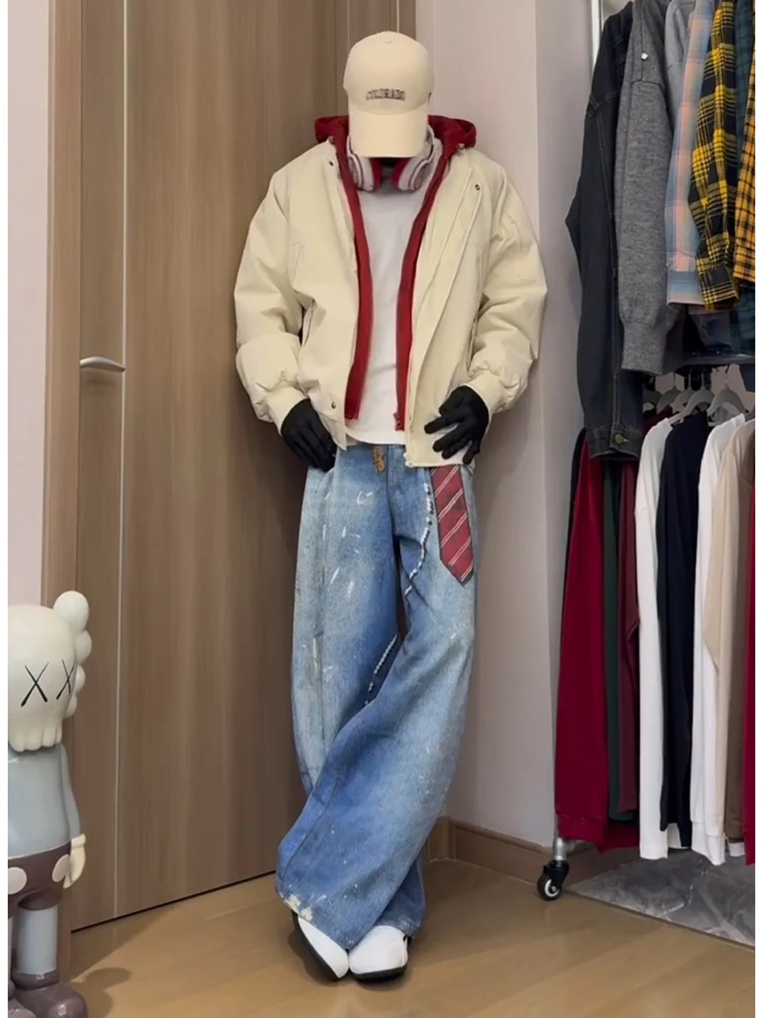 

American Sle Flight Jaet Cotton Suit Men Winter Large Size Outdoor Tee-Proof Downproof Outerwear Warm Du down Cotton ...