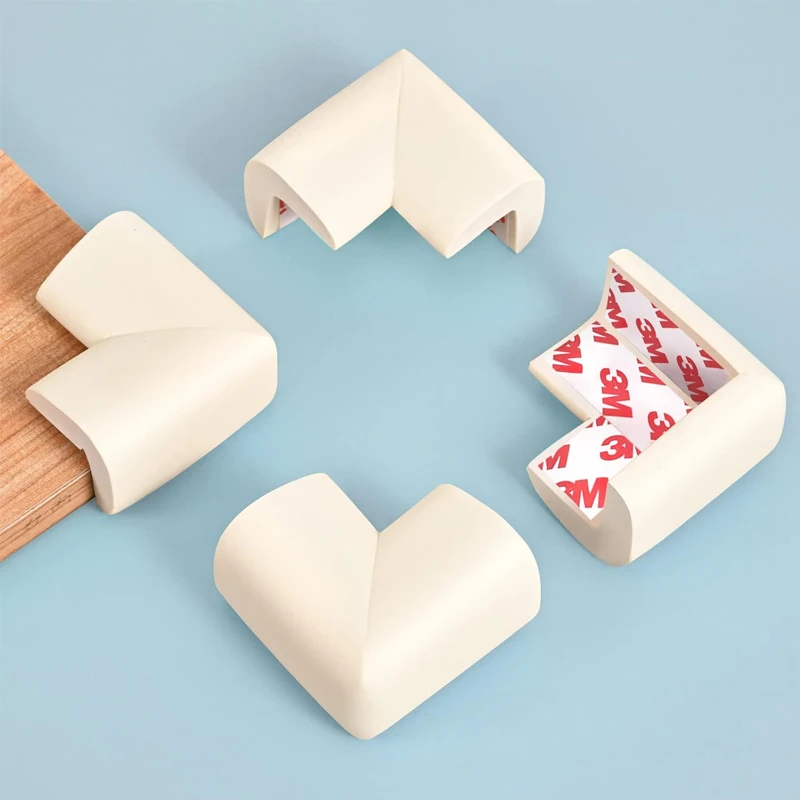 

4pcs Soft Baby Proofing Corner Guards - Pre-Taped Table Corner Protector for Child Safety Furniture Bumper & Sharp Edge
