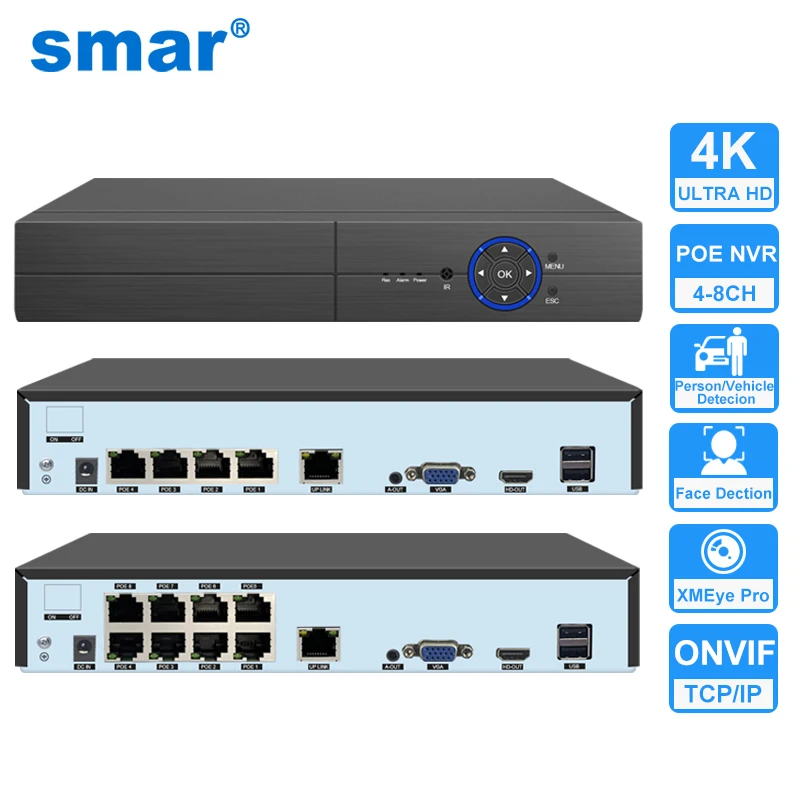 smar-4ch-8ch-poe-network-video-recorder-h265-poe-nvr-4k-input-output-surveillance-nvr-support-face-detecttion-onvif
