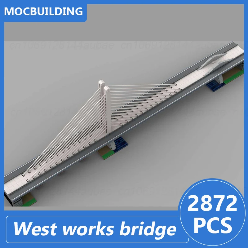 West Works Bridge & Holbeinsteg, Frankfurt Am Main Architecture Display Model Moc Building Blocks Diy Assemble Bricks Toys Gifts