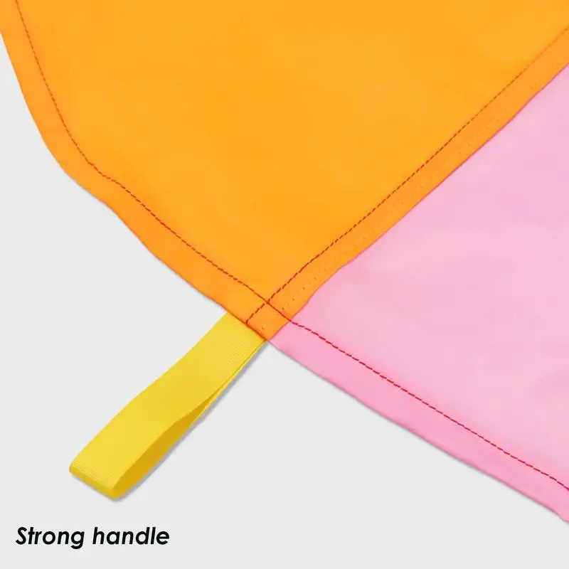 Play Parachute With Handles Cloth Parachute Toys For Kids Diameter 6.56/9.84 Ft Rainbow Color Parachute Toy Tent Group Team Toy