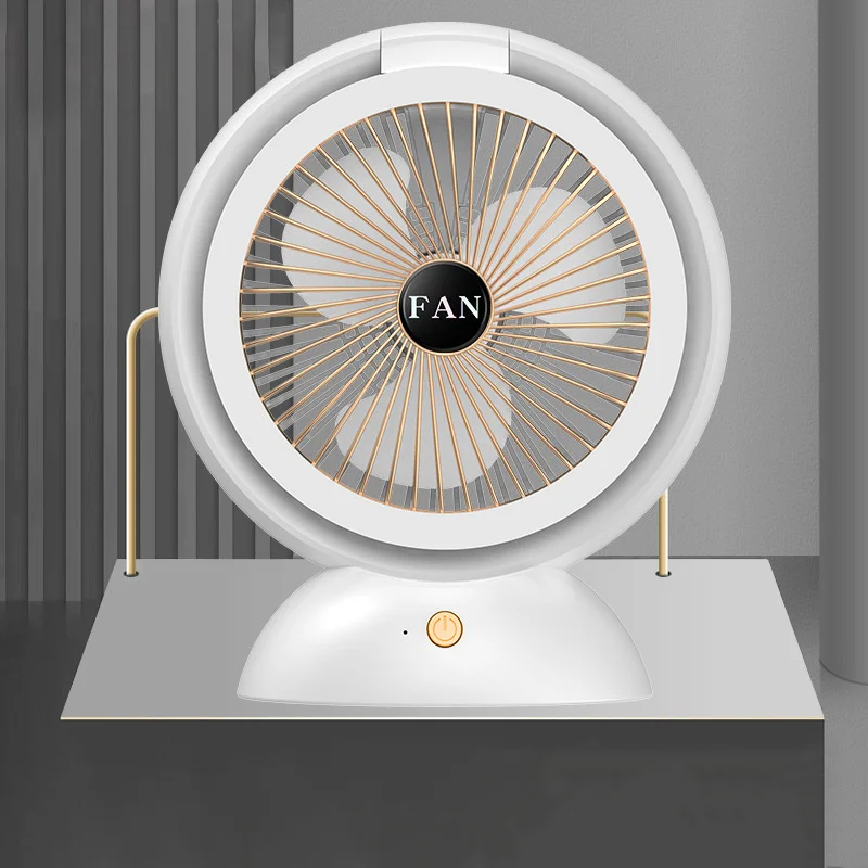 Đèn LED Quạt Điều Hòa Không Khí Quạt Điện Đèn LED Sạc Cổng USB Chức Năng Chiếu Sáng Stronge Gió Tắt Tiếng Cho Văn Phòng Nhà 5V FS140
