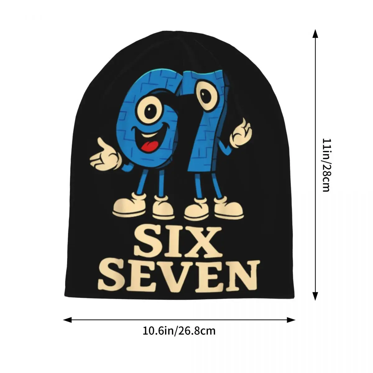 67 ستة سبعة 6-7 مضحك الإيطالية Brainrot قبعة للنساء الرجال دافئ Skullies قبعات بونيه متماسكة قبعة