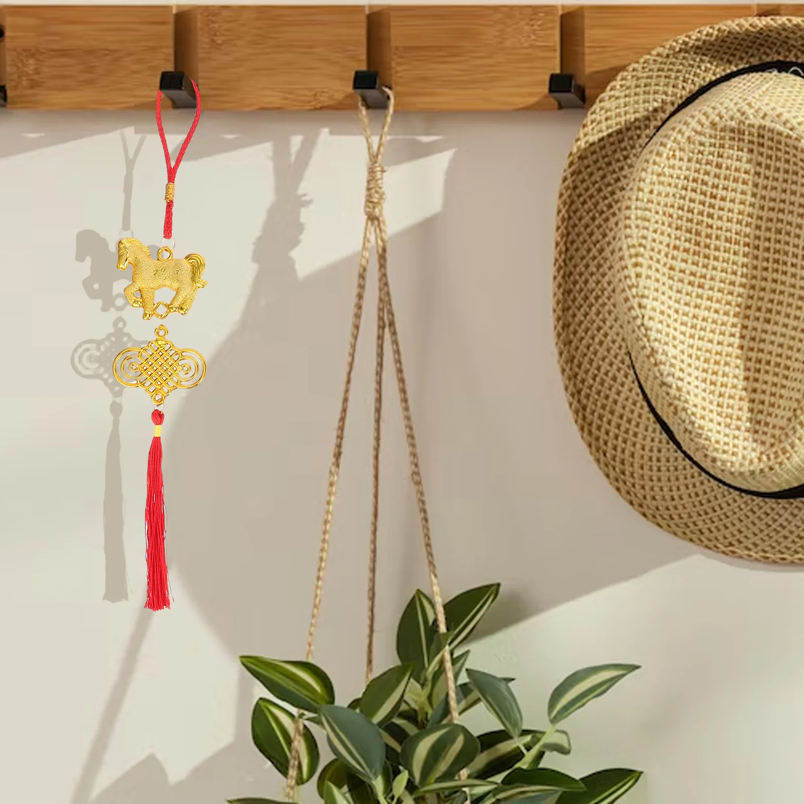 

8Pcs Spring Festival Ornament Craft Chinese New Year Bonsai Hanging Pendant Decor for Indoor Outdoor Home Office Happy New Year