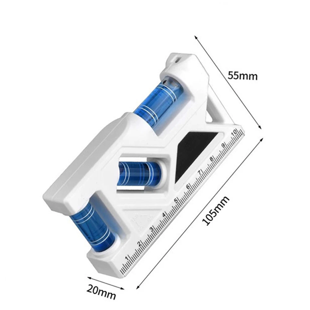 Portable Magnetic Pocket Level Gauge Mini Protractor With Metric Ruler Measure 3 In 1 Precise Measurement: Vertical/horizontal/4