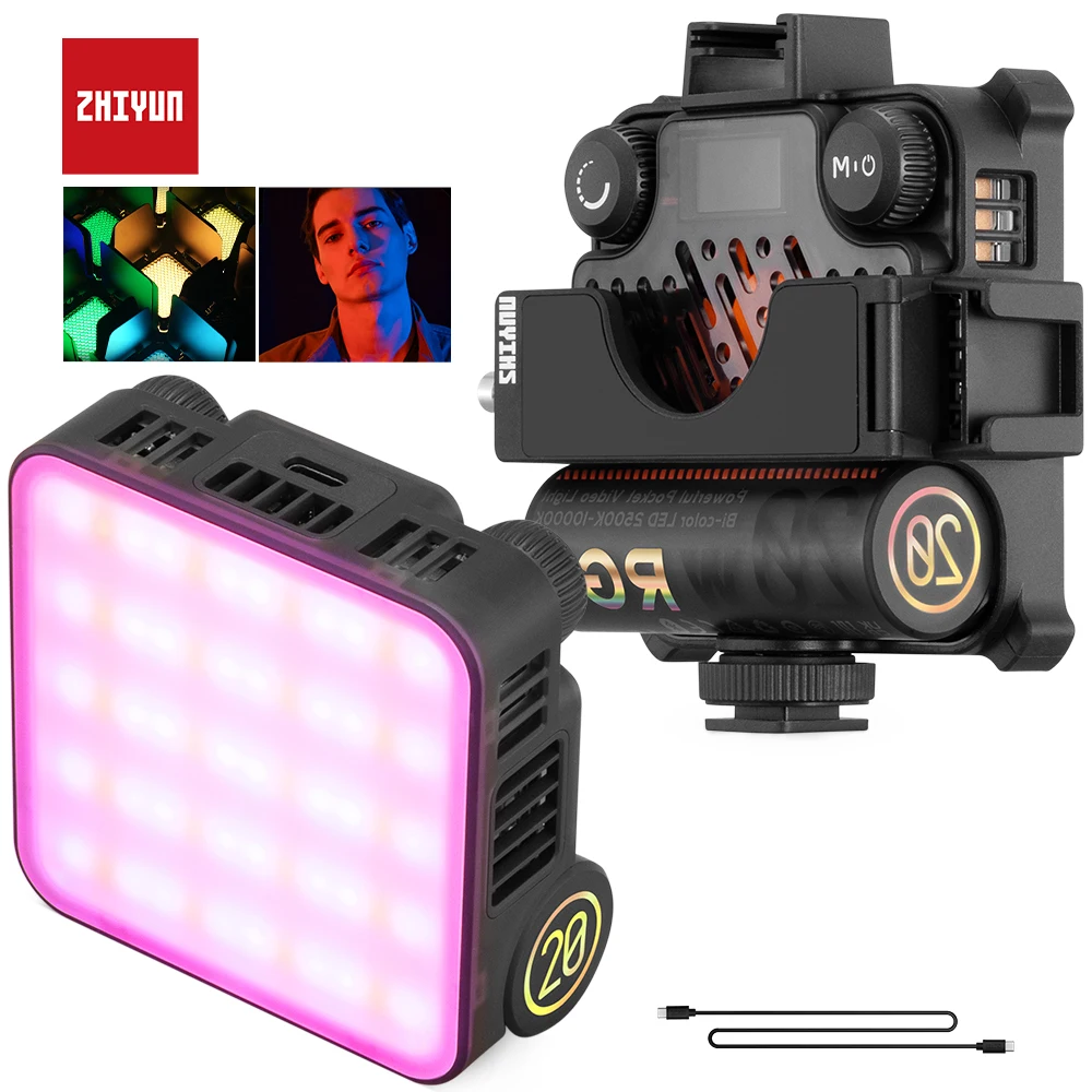 

Zhiyun M20 M20C 2500K-10000K LED Video Light Photography Lights App Control for Portrait Shooting Studio