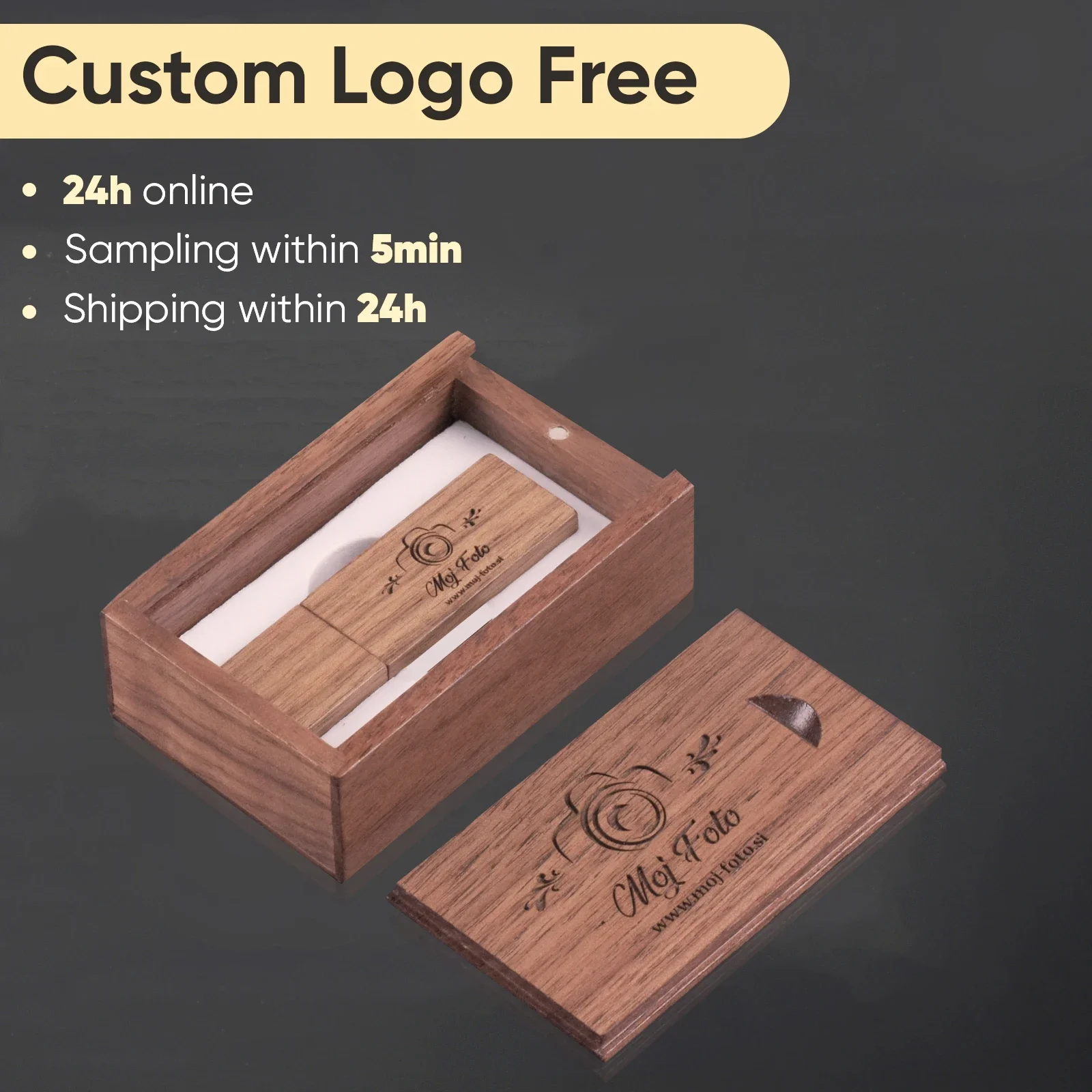 JASTER USB 3.0 Logo Customized Wooden Usb Box USB Flash Drive Memory Stick Pendrive 4GB 8GB 16GB 32GB 64GB U Disk Wedding Gift