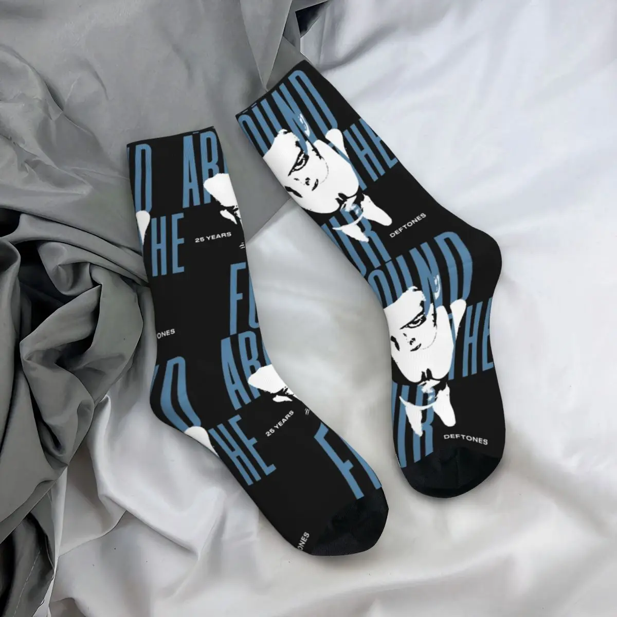 Calcetines Deftones para hombre, medias con estampado bonito y moderno, novedad de invierno, calcetines transpirables con patrón, calcetines antideslizantes para exteriores