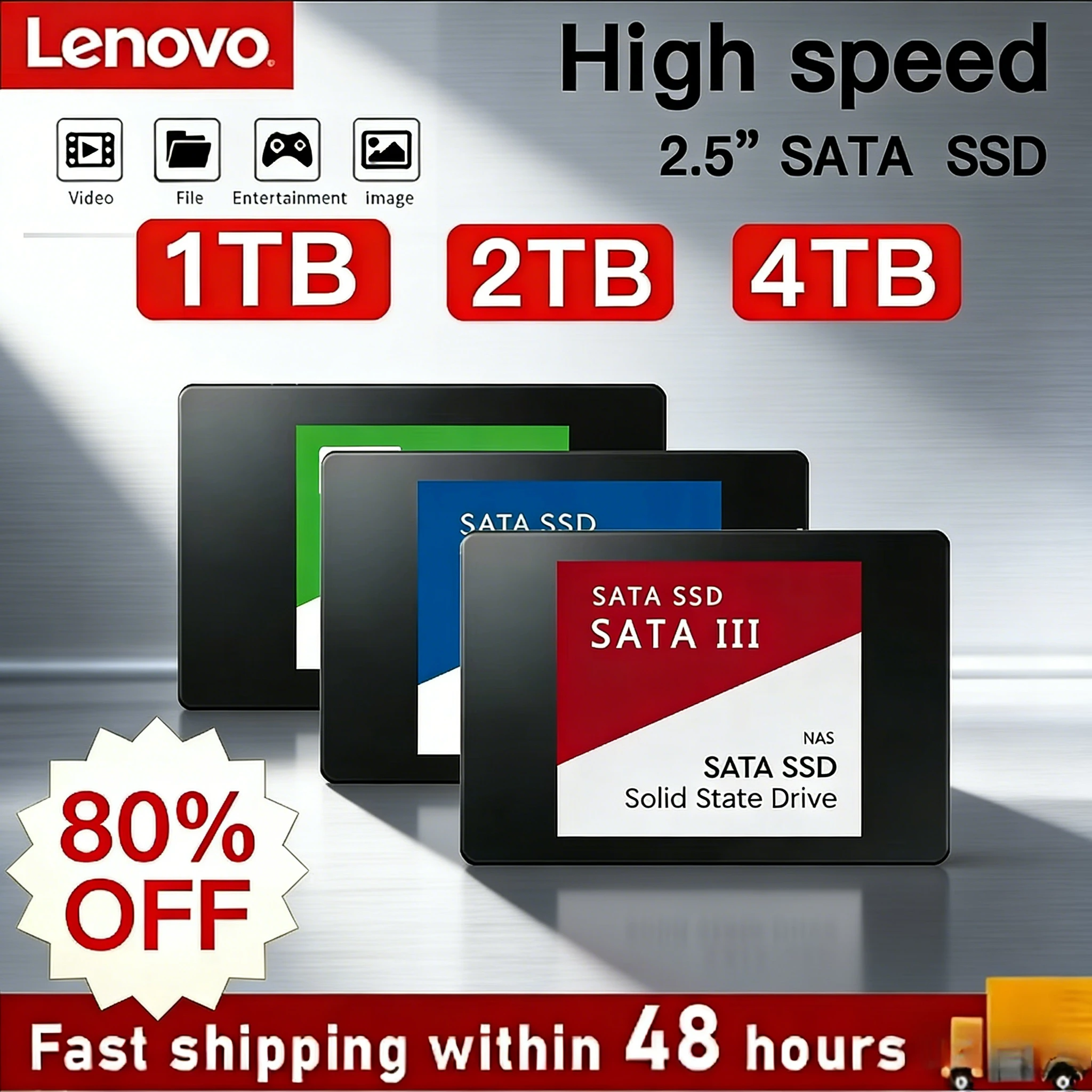 

Оригинальный портативный SSD-накопитель Lenovo 4 ТБ, внешний твердотельный накопитель USB 3.1, высокоскоростное хранилище 560 МБ/с, ультратонкий, 2,5 дюйма, для Mac и ПК