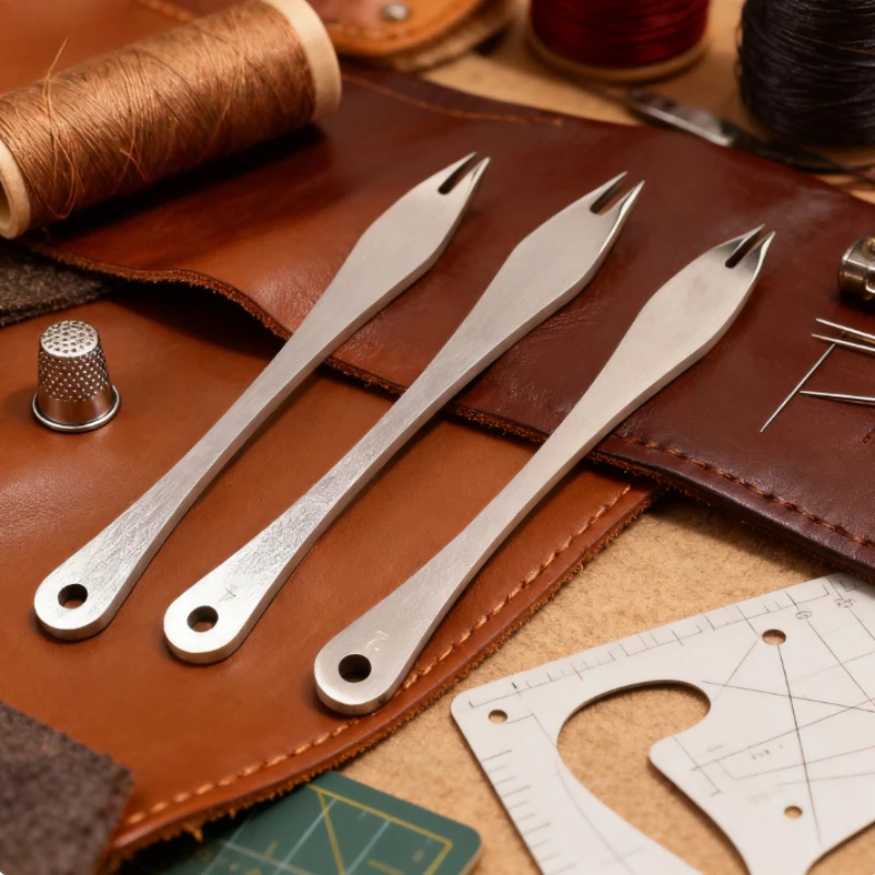 2/3/4mm Stainless Steel Spacing Gauge Leather Marking Tool for Precise Sewing Processes