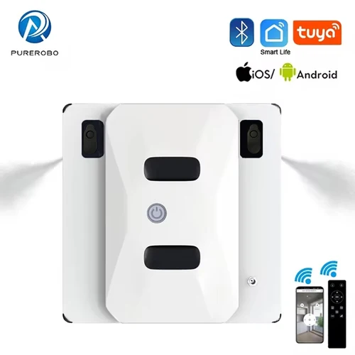 로봇 창 청소기 Purerobo W-S3S 스마트 APP 및 원격 제어 수동 자동 양측 물 스프레이 진공 청소기 창 로봇