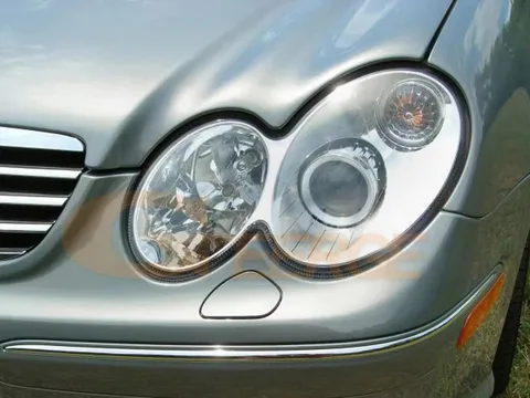 Комплект сверхъярких светодиодных колец Angel Eyes COB для Mercedes Benz C-класса W203 C230 C320 C350 C55 C32, дневные ходовые огни