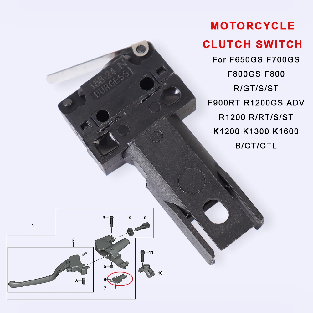 

61317671111 Аксессуары для мотоциклов: микропереключатель сцепления и тормоза для BMW K1600 K1300 K1200 R1200GS R1200RT F800 F700 F650 HP2