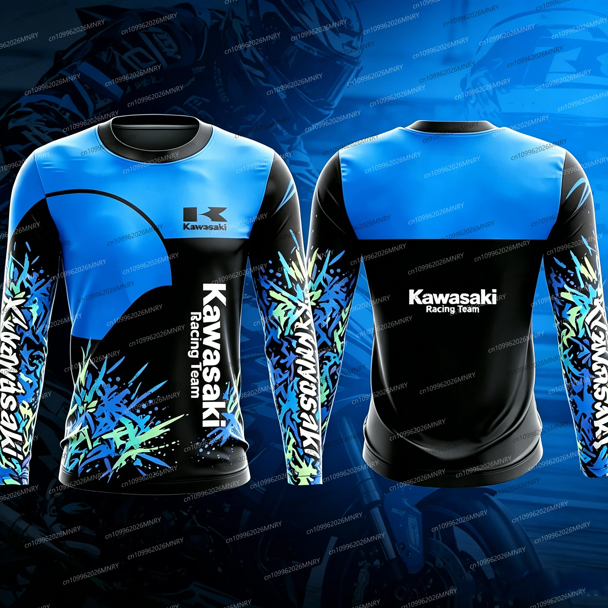 

Motorcycle Kawasaki Tshirt Logo 3D Printed Motorcycle Kawasaki Summer men long-sleeve Women Short-sleeved Breathable T-shirt