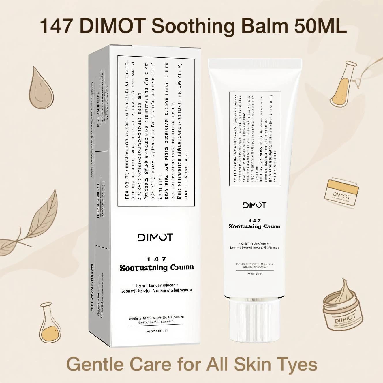 

DIMOT 147Relief Cream Face Moisturizer Cream Nourish Soothing Skin Repair Clean Acne Oily Skin Hydrating Facial Lotion Skin Care