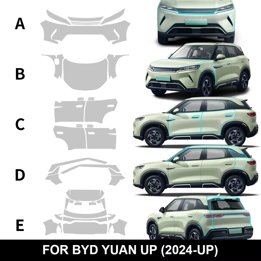

For BYD Yuan UP ATTO 2 2024-2026 Pre-cut PPF Anti-Scratch Clear Matte TPU Car Paint Protection Film Resistant Car Accessories