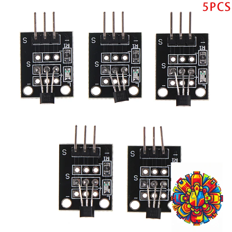 KY‑003 Hall Effect Magnetic Sensor Module 5PCS Magnetic Detection Component For PIC AVR Smart Car Circuit Replacement