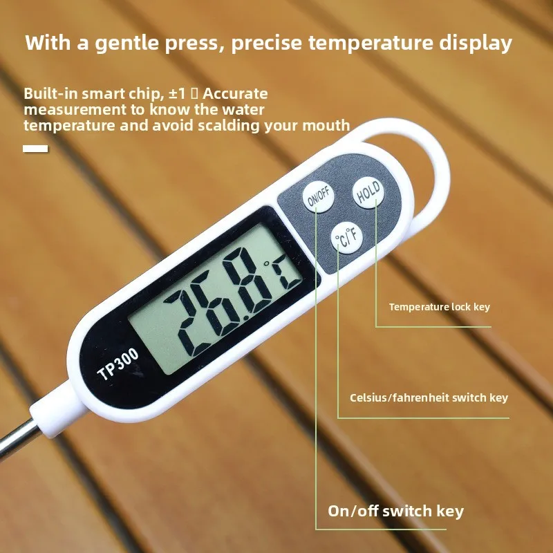 

1pcsCooking Food Kitchen BBQ Probe Accurate Water Milk Oil Liquid Temperaure Sensor Meter Easy To Use Household Kitchen Supplies