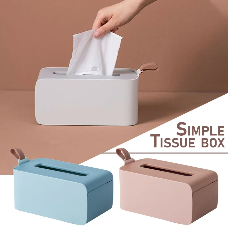 

PP Tissue Holder Household Paper Towel Storage Box Removable Tissue Case boîte à mouchoirs Dispenser Napkin Case Office/Car