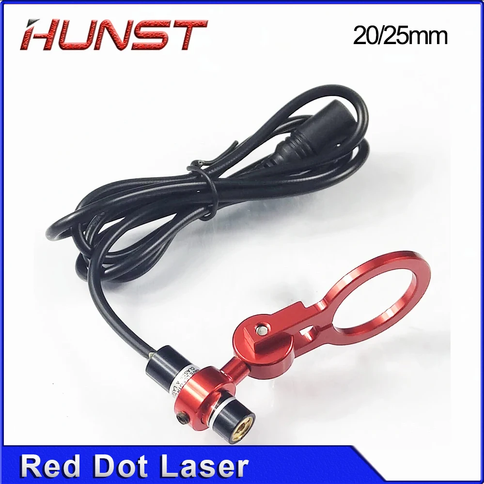 HUNST Dia: 20/25mm Red Dot Holder Set DC 5V Moduł diodowy Pozycjonowanie urządzeń dla majsterkowiczów Grawerowanie laserowe Co2 Głowica tnąca