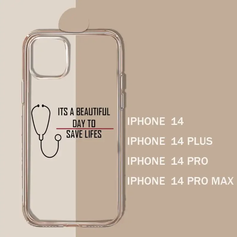 Doctor Nurse Medicine Medical Phone Case Transparent soft For iphone 11 13 12 14 15 pro max mini plus