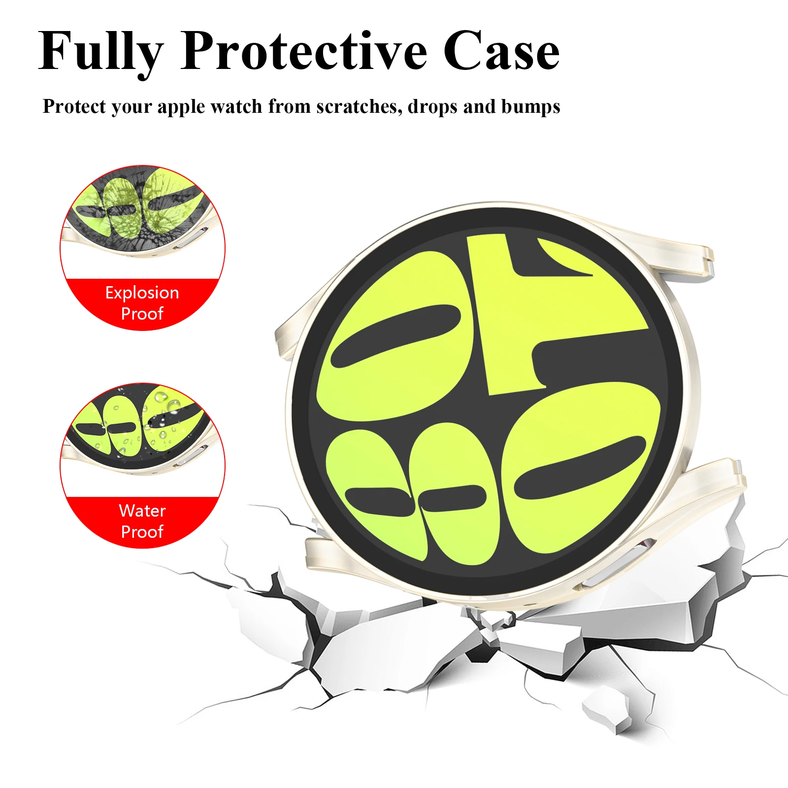 PC Colorful Case For Samsung galaxy Watch 6 5 40mm 44mm Tempered Glass Cover For Samsung galaxy Watch 5 40mm 44mm Shell