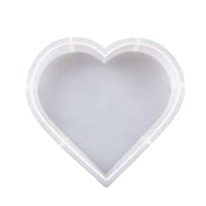 Bookends Resin Molds Book Organize Silicone Mold Crystal Epoxy Resin Molds For Books Home Decoration (Heart-Shaped)