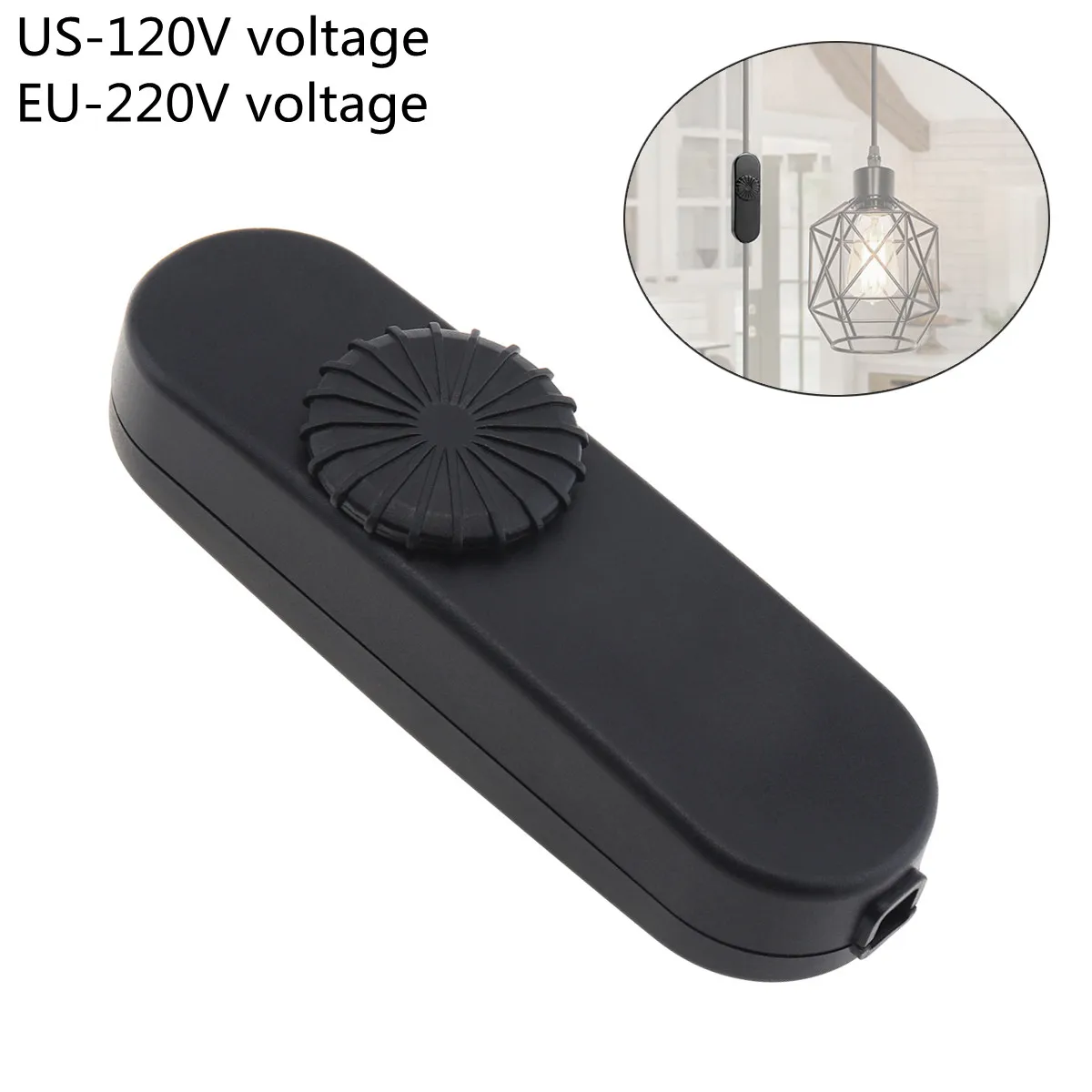 Interruptor rotativo de lâmpada em linha, interruptor dimmer led para candeeiro de mesa lâmpadas halógenas, 120v, 220v