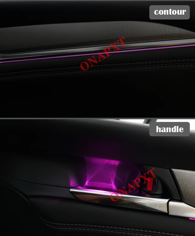 Car Ambient Light Set Decorative 64-Color illuminated Atmosphere Lamp LED Strip For Mazda 6 Atanza 2017-2020 Button Control
